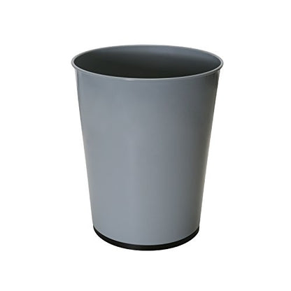 Bath Bliss 5 Liter Small Wastebasket | Round Open Top | Trash Can | Bathroom | Bedroom | Kitchen | Office | Dorm | Disposal Waste Bin | Garbage | Grey - color: Grey, size: 1 Pack
