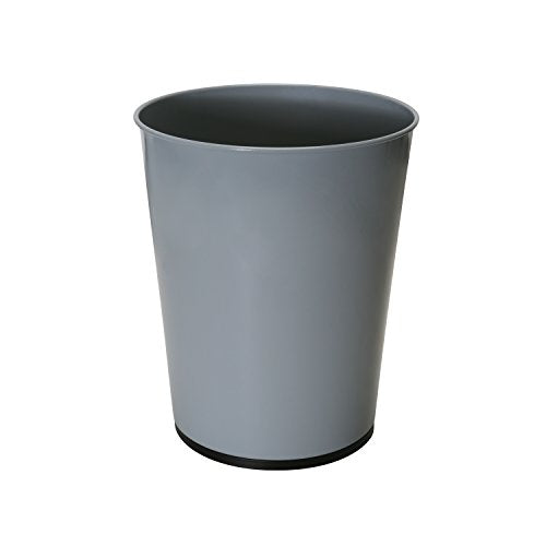 Bath Bliss 5 Liter Small Wastebasket | Round Open Top | Trash Can | Bathroom | Bedroom | Kitchen | Office | Dorm | Disposal Waste Bin | Garbage | Grey - color: Grey, size: 1 Pack