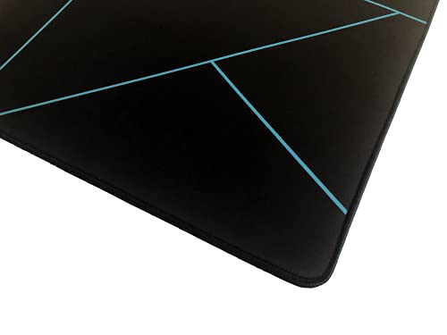 Gamer Boss - Gaming Mouse Pad - 48 x 24 Inches - 4mm Thick with Stitched Edges, Non-Slip Rubber Base, Premium Cloth Mousepad, Desk Mat for Laptop, Keyboard, Computer & PC (Mega, Blue Shards) - color: Blue Shards, size: 48" x 24"