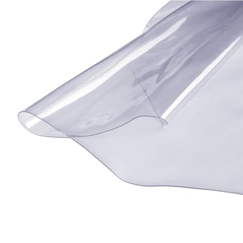VEVOR Clear Table Cover Protector, 18" x 36" Customizable Plastic Desk Protector, 1.5 mm Thick Clear PVC Cover, Waterproof Desktop Guard for Writing, Coffee, Dining Room Desk - size: 36" x 18" (Rectangular)