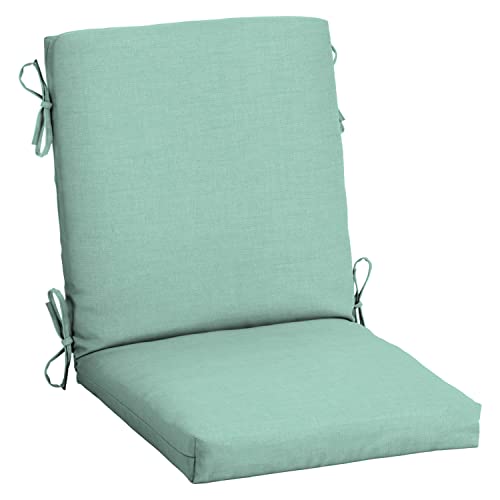 Arden Outdoor Midback Chair Cushion, 18 x 16.5, Aqua Leala - color: Aqua Leala