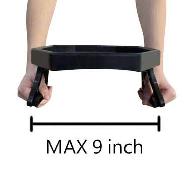 NHD Sofa Armrest Clip Table – No-Slip Couch Tray for Drinks, Snacks, Remote – Adjustable Armchair Table for Living Room, Bedroom, Dorm – Fits Most Armrests (Black) - color: Black