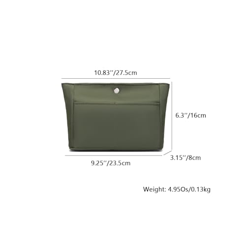 YONEBN waterproof Storage Bag Lightweight Large Capacity nylon Bag Inner Bag Handbag Organizer - color: Nylon/Army Green