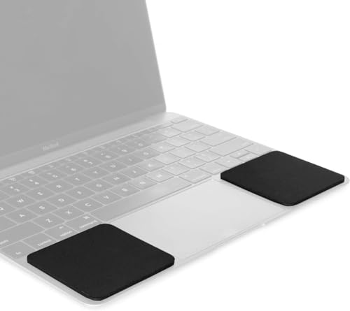GRIFITI Large Slim Palm Pads Notebook Wrist Rest with Tacky Silicone Reposition Ergonomic Carpal Tunnel Resting Support for Computer MacBook & Laptop Keyboard Typing Pad (2 Large 3.9 x 3.1 inches) - size: Slim Large