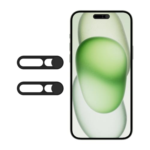 Webcam Cover Protector Protect Privacy and Security, Front Camera Cover, Camera CoverCompatible with iPhone 14Pro/14Pro Max/iPhone15/15Puls/15Pro/15Pro Max/16/16Plus/16Pro/16Pro Max(2PCS,Black) - color: Black