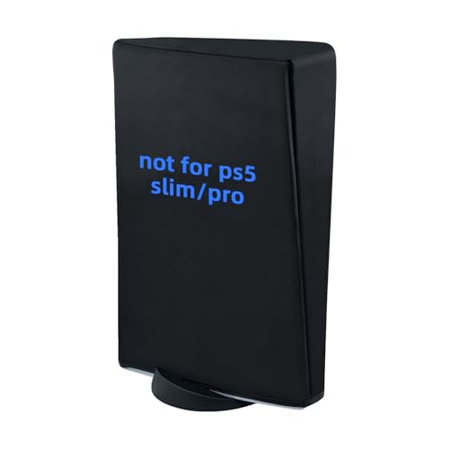 Wigearss vertical Mode Dust Cover for PS5 Console 1680D Oxford Cloth Anti-Scratch Waterproof Dust Guard Backend Cutaway Design (Not for PS5 Slim/PS5 Pro) - color: Vertical-Black