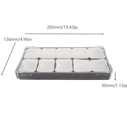 Waterproofs Watch Parts Storage Box with 5 Compartments Shockproof Organizer Case for Small Accessories Screws Jewelry for Watchmakers Technicians Enthusiastsand Enthusiasts ﻿