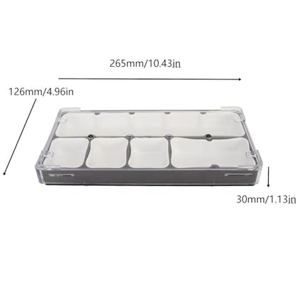 Waterproofs Watch Parts Storage Box with 5 Compartments Shockproof Organizer Case for Small Accessories Screws Jewelry for Watchmakers Technicians Enthusiastsand Enthusiasts ﻿
