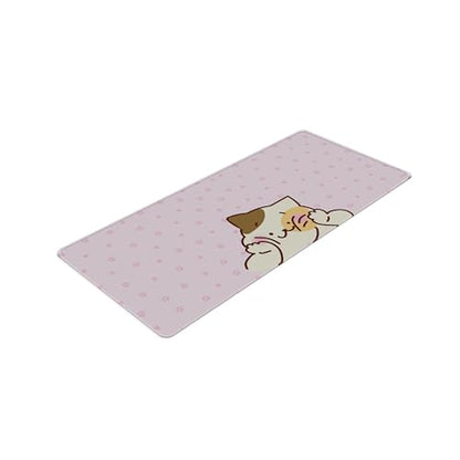 Pixio Mouse Pads - 36 x 16 inch XXL Squishy Cat Pink Multifunctional Large Desk Mats for Gaming, Office, Desktop Anti-Slip Waterproof Washable Computer Mouse Mat - color: Pink Squishy Cat