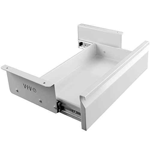 VIVO White 16 x 9 inch Under Desk Slide Out Drawer, DESK-AC03A-W | No Shell, Sturdy Steel Design, Under Desk Storage, Workstation Organizer for Home Office, Holds 11 lbs - color: White, size: 16 Inch