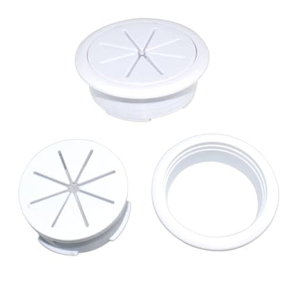 Aifeier ET 2PCS Desk Grommet 2 Inch/50mm Rubber Cable Wire Grommet Cable Hole Cover for Managing and Hiding Office PC Desk Cable Cord (White) - size: Detachable 2 Inch/50mm(White)