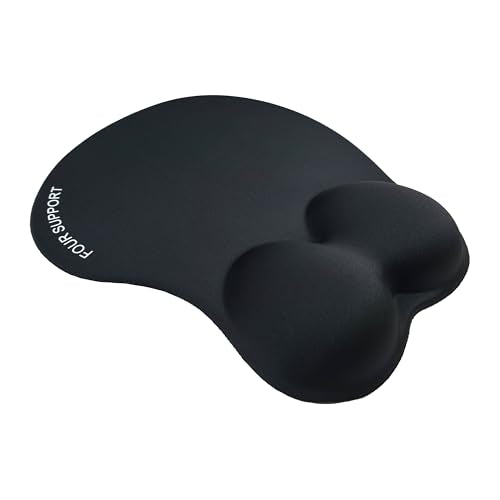 Ergonomic Gel Mouse Pad with Wrist Rest for Pressure-Relief – Orthopedic Style Wrist Support, Physiotherapist Recommended 10.1L x 8.5W inches