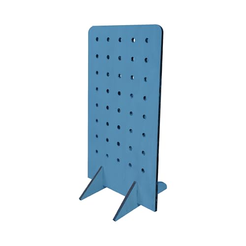 Torched Pegboard Display Stand for Jewelry, Craft Shows, Selling, Vendor Events, Tools, Peg Board Accessories Rack Organizer, Small 5.88" L x 4.3" W x 9.88" H, Blue - color: Blue, size: Small