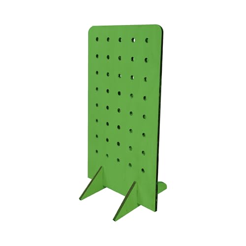Torched Pegboard Display Stand for Jewelry, Craft Shows, Selling, Vendor Events, Tools, Peg Board Accessories Rack Organizer, Small 5.88" L x 4.3" W x 9.88" H, Green - color: Green, size: Small