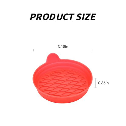 4PCS Car Cup Holder Coasters, Universal Silicone Non-Slip Insert Cup Coasters, Soft Wave Pattern Cup Holders, Car Interior Accessories for SUV, Truck, RV (Red) - color: Red