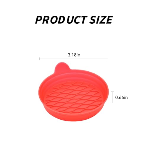 4PCS Car Cup Holder Coasters, Universal Silicone Non-Slip Insert Cup Coasters, Soft Wave Pattern Cup Holders, Car Interior Accessories for SUV, Truck, RV (Red) - color: Red