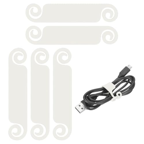 PATIKIL Cable Tags Flexible Cable Management Labels Cord Identification Tags, Wire Cord Markers for USB Computer Phone Charger Power - 20Pcs (White) - color: White