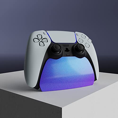 playvital Chameleon Purple Blue Controller Display Stand for ps5, Gamepad Accessories Desk Holder for ps5 Controller with Rubber Pads - color: Chameleon Purple Blue