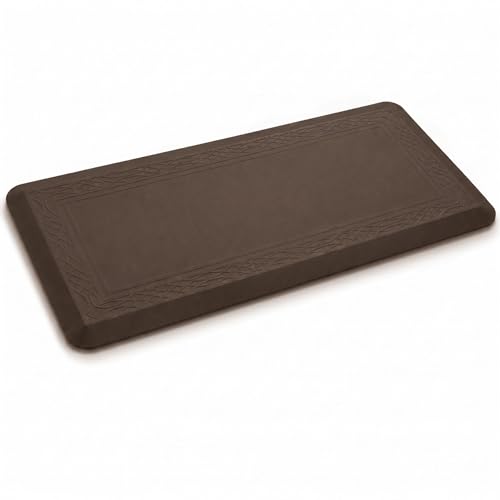 24 x 60 Inch Extra Support Anti Fatigue Comfort Kitchen Mat, Waterproof Long Kitchen Runner, Non-Slip Standing Desk Mat, Commercial Pads for Offices, Home, Garages (Bordeaux Coffee, 24'' x 60'') - color: Bordeaux Coffee, size: 60"L x 24"W x 0.8"Th