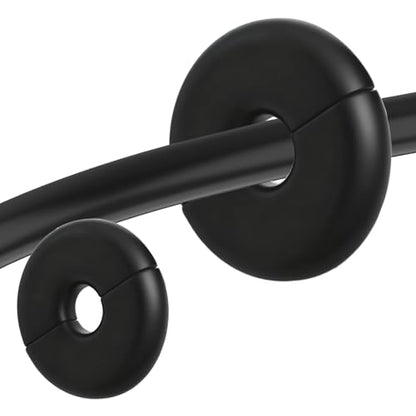 Thinp 2 Pcs Wall Grommets for Cables, Wall Cable Pass Through Anti-Slip Cable Hole Covers Starlink Cables Routing Kit Feed-Through for Walls Holes and Furnitures Wire Hole (Blake) - color: Black