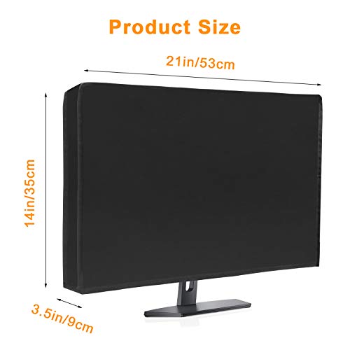 Luxiv 2Pack Waterproof Computer Monitor Dust Cover, Black Full Body Cover for Computer Screen Protective Sleeve for Desktops Anti-Static LCD-Silky HD Panel Dust Sleeve(LLW-computer cover 2P-S)