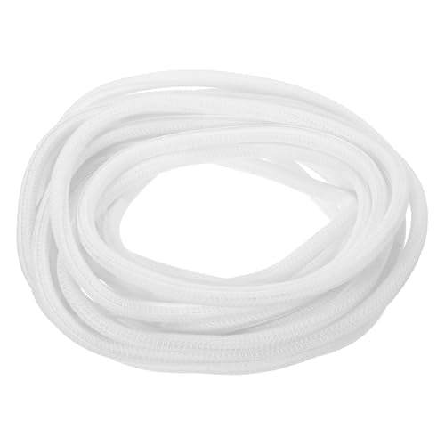 MECCANIXITY Split Sleeve Wire Loom 9/32" 25Ft White Self Wrapping Braided Sleeve UL94-V2 Fireproof PET Sleeving for Automotive, Home Cable Management - color: White, size: 9/32 Inch x 25Ft