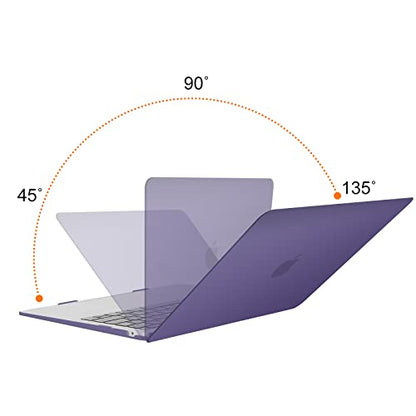 MOSISO Compatible with MacBook Air 13 inch Case M1 2021 2020 2019 2018 Release A2337 A2179 A1932 Touch ID, Plastic Hard Shell Cover&Keyboard Cover for MacBook Air 13.3 inch Case M1, Imperial Purple - color: Imperial Purple