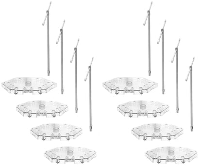 Flexible Assembled Action Figure Stand,Action Figure Display Holder Stand Base,Compatible with HG RG SD SHF 1/144 Toy,Doll Model Support Stand (8 Pack Clear) - color: 8 Pack Clear