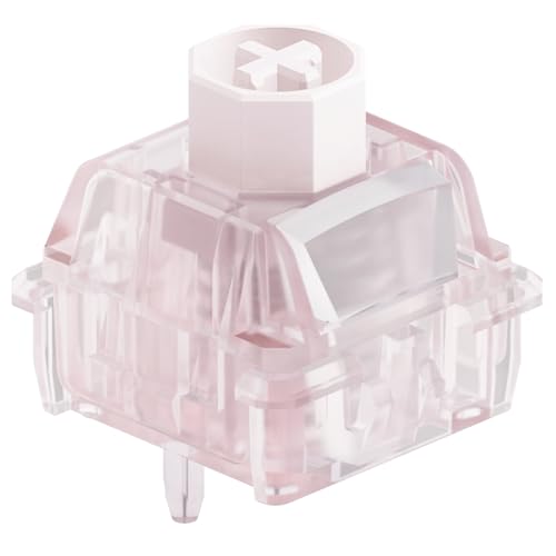 OOCTPK Chilkey WS Flux HE Hall Effect Switches: Linear Factory Pre-Lubed Magnetic Keyboard Switches, Freely Setting Pre-Travel Key Switch for Rapid Trigger HE Gaming Keyboard (15 Pcs, Pink) - color: WS Flux Switches-Pink Lotus-15pcs