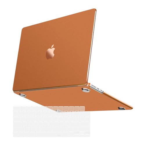 MOSISO Ultra-Thin & Seamlessly Closes Cover Compatible with MacBook Air 13 inch Case M5 M4 M3 M2 2026-2022 A3449 A3240 A3113 A2681, 2 in 1 Kit Anti-Fingerprints Shell for Mac Air 13.6, Cosmic Orange - color: Cosmic Orange