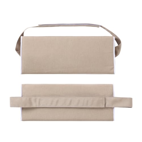 Enipate Outdoor Chaise Lounge Head Pillow, Pack of 2 Water Resistant Headrest Pillows with Elastic Band for Pool Patio Chairs - color: Khaki