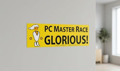 Glorious PC Master Race Bumper Sticker 5 Pack for Your Battlestation, Laptop, Computer Case, Wall & Window. Supports Childs Play Video Gaming Charity. Great Gift for a Proud Gamer, Geek or Nerd.