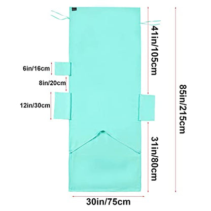 VOCOOL Microfiber Beach Chair Towel Lounge Chair Cover Soft and Quick Dry | Pool Chair Cover with Side Pockets, Chaise Lounge Towels Cover, for Holidays Sunbathing Beach Hotel Garden, Green, 85" x 30" - color: Green