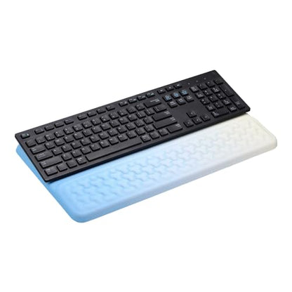 PATIKIL Computer Keyboard Stand with Wrist Rest, Computer Wrist Support Pad, Keyboard Stand Riser Holder Pad for Office Desk Gaming Home, Blue and Yellow - color: Blue and Yellow