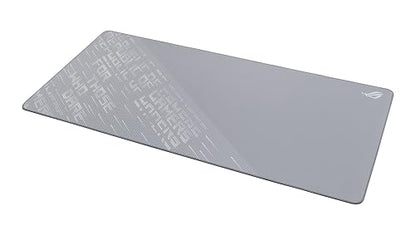 ASUS ROG Scabbard II Arctic Gray XXL Gaming Mouse Pad – 35.4” x 15.7” (Extended/XXL Size), Soft Cloth Surface, Water/Oil/Dust-Resistant, Anti-Fray Edges, Non-Slip Base - Gray - color: Gray, size: 35.4L x 15.7W inches