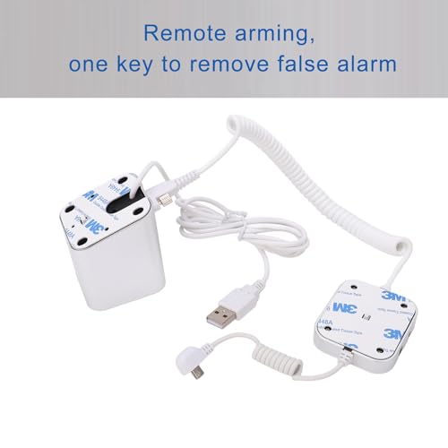 Display Stand, Anti Theft Cell Phone Display Stand,Greater Than Or Equal to 100dB Security Alarm, Fast Charging Infrared Remote Control Unlock for Exhibition(for Android Port, Without claw)