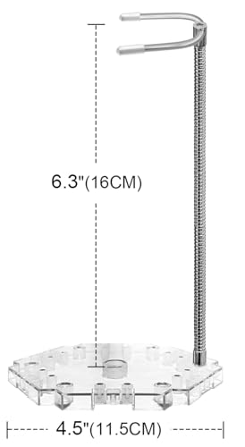 Flexible Assembled Action Figure Stand,Action Figure Display Holder Stand Base,Compatible with HG RG SD SHF 1/144 Toy,Doll Model Support Stand (8 Pack Clear) - color: 8 Pack Clear