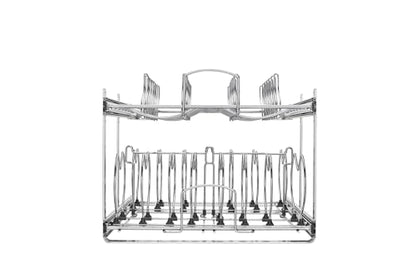 Rev-A-Shelf Two-Tier Steel Wire Pullout Cookware Cabinet Organizer w/Soft-Close