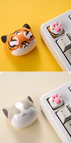 SYA ZOMOPLUS Cute Keycaps,Novelty Cat-Claws Keycap 3D Model OEM Profile Keyboard Keycaps Squishy-Paws Custom Key Caps for Cherry MX Switches Mechanical Gaming Keyboard Catpaw ESC-Key Keycap(4 Keys) - color: 4 Keys