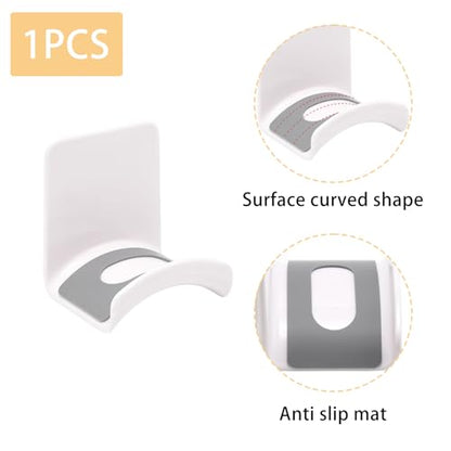 1Pcs White ABS Plastic Headphone Stand Hanger, Table Wall Mount Headset Holder Hook, Adhesive Earphones Hangers for Desk Headphone Hanger, Most Headphones and Controller - color: White, size: Wall Mount