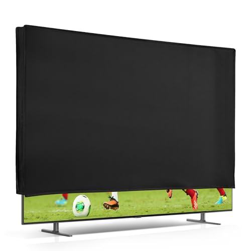 kwmobile Indoor 40" TV Cover – Television Dust Cover Screen Protector – TV Screen Dust Protection – Synthetic Fabric Black - color: black, size: 40" TV
