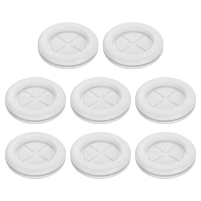 uxcell 8Pcs Rubber Grommets 1-3/8" (35mm) Drill Hole, 1-3/16" (30mm) ID Double Sided Hole Plugs Ring Gasket for Firewall Cable Wire Protecting, White - size: 1-3/8"DH, 1-3/16"ID
