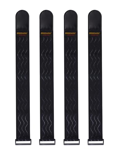 Elastic Cinch Strap - 4 Pack (24"x2") with Anti-Slip Strips, Super-Stretch Storage Straps for Extension Cord Management, Cable Storage, Ropes, Hoses, Fixed Bike or Yoga Mats - size: 2"x24"- 4Pack