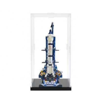 Clear Acrylic Display Case, 6*6*8inch (15*15*H20cm) | Assemble Cube Display Box, Black Base, Dustproof Protection, For Collectibles Memorabilia Figurines - size: 6 x 6 x 8 inches