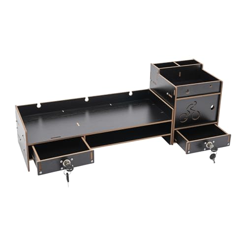 Computer Monitor Stand, Computer Rack with Drawers, Two top Platforms Desk Organizer Monitor Stand with Extra Large Storage Desktop Computer Stand for PC, Laptop, Printer, Screen, TV (05) - size: 05