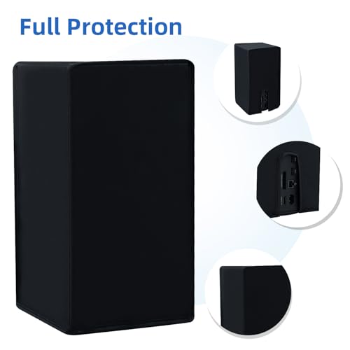 Mcbazel Dust Cover for Xbox Series X Console, Easy Access Cable Port, Anti-scratch Protective Case Cover Waterproof for Xbox Series X Console - Black