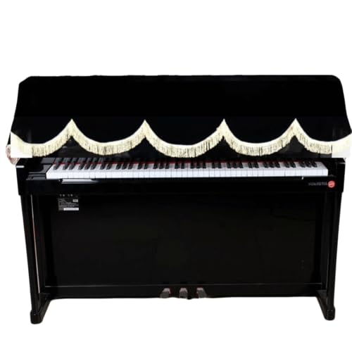 Piano Keyboard Non-Dirt Cover – Half-Covered Durable Split Curtain Design for Grand Pianos,Velvet Fabric 70x29in(Dark Green/Violet/Black)(Green) - color: Green