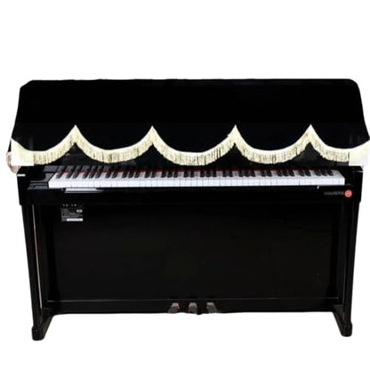 Piano Keyboard Non-Dirt Cover – Half-Covered Durable Split Curtain Design for Grand Pianos,Velvet Fabric 70x29in(Dark Green/Violet/Black)(Green) - color: Green