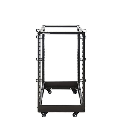 AEONS 18U 4-Post IT Open Frame Server Rack 19 Inch Depth-Adjustable (22" to 40") Network Equipment AV Gear w/Cable Management - style: 18U-4Post