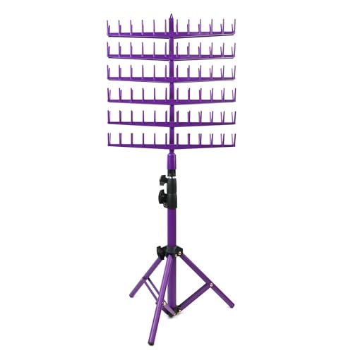Laflare Standing Braid Hair Organizer – 144 Pegs Hair Extension Holder, Divider & Display Stand for Hair Braiding, Height Adjustable Rack, Easy to Assemble (Purple) - color: Purple